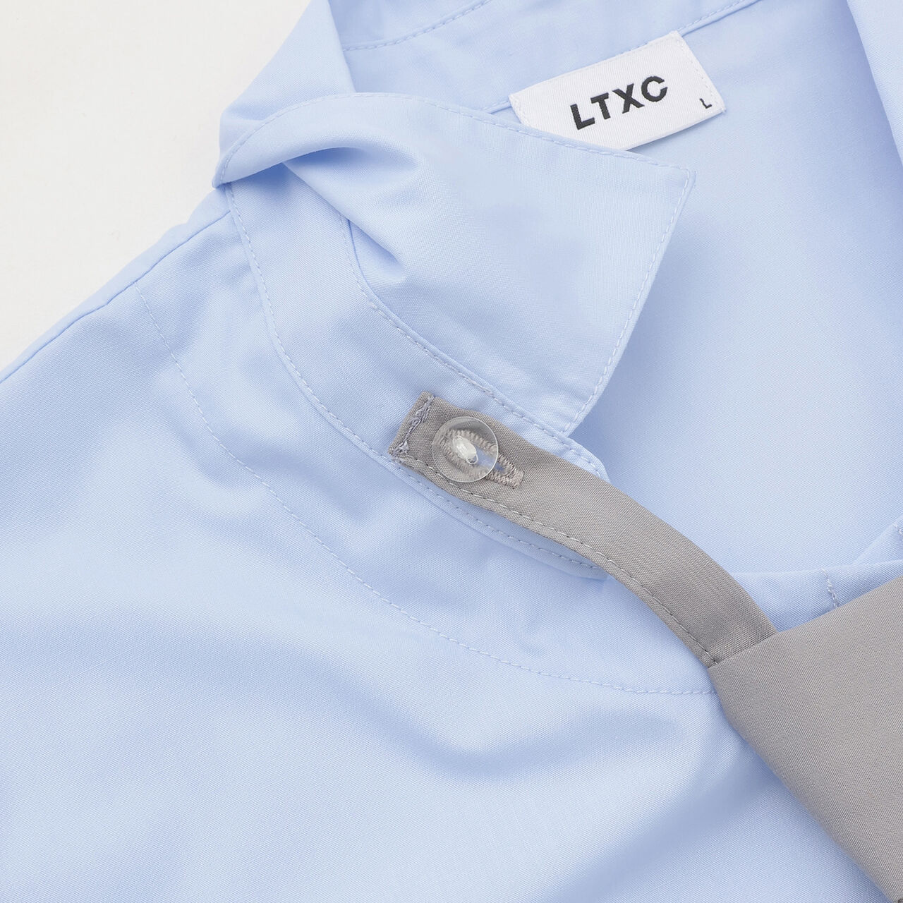 [LTXC] Stylish Short-Sleeve Shirt with Trendy Tie,Off white, large image number 20