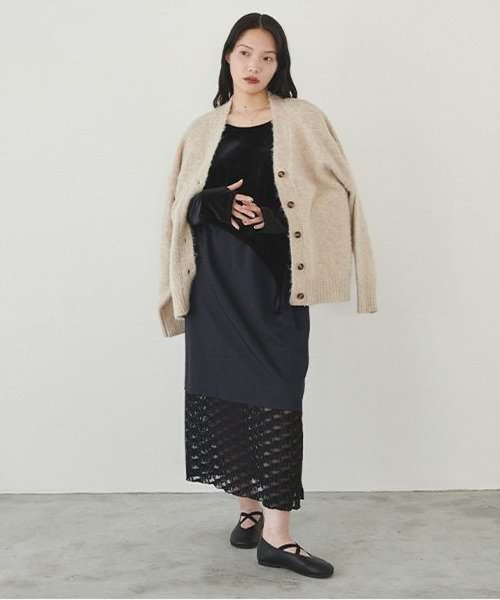 Knit Cardigan,Beige, medium image number 0