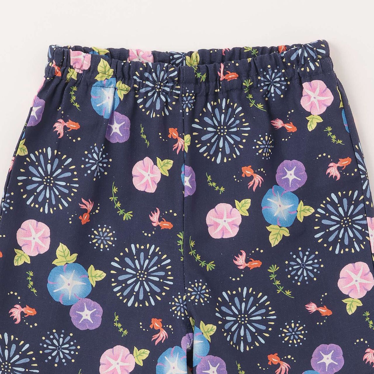 [Web Exclusive] GIRLS All-Over Pattern Jinbei,Navy, large image number 13