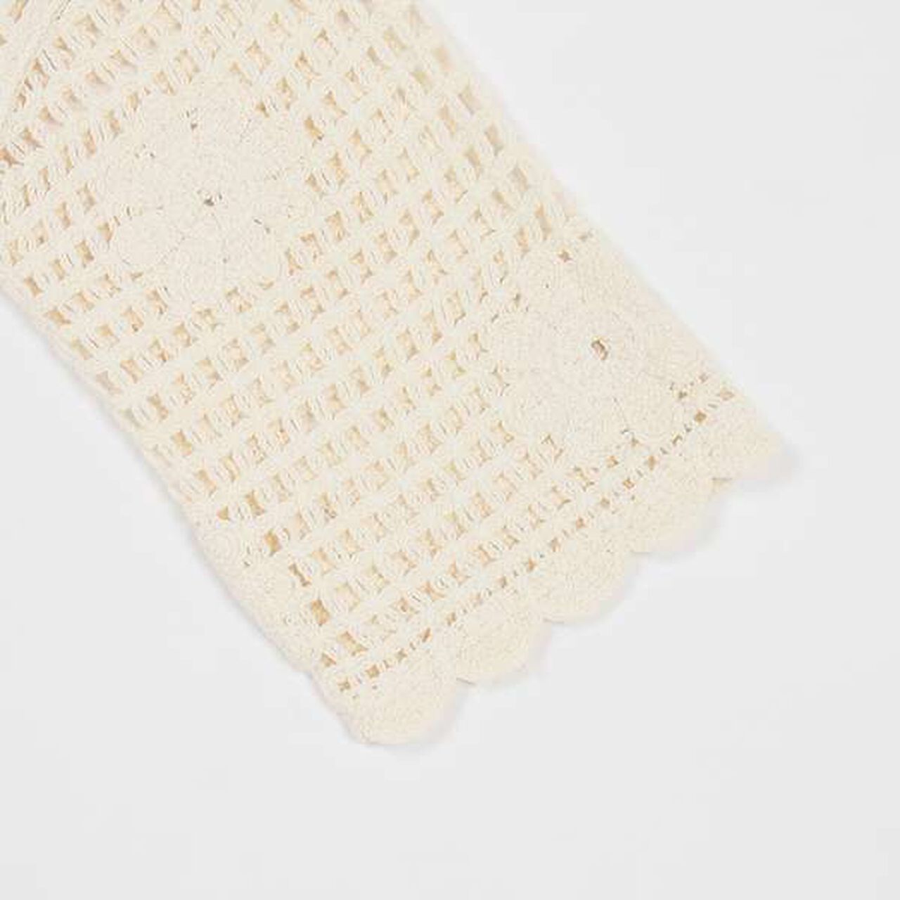 [Link] Flower Motif Black Crochet Cardigan,Ivory, large image number 7