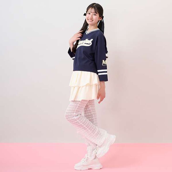 Tiered Skirt & Lace Pants Set,Ivory, medium image number 11