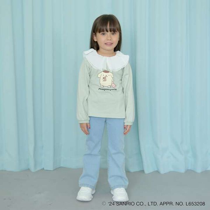 Sanrio Sheer Collared A-Line Print T-Shirt,Mint, medium image number 2