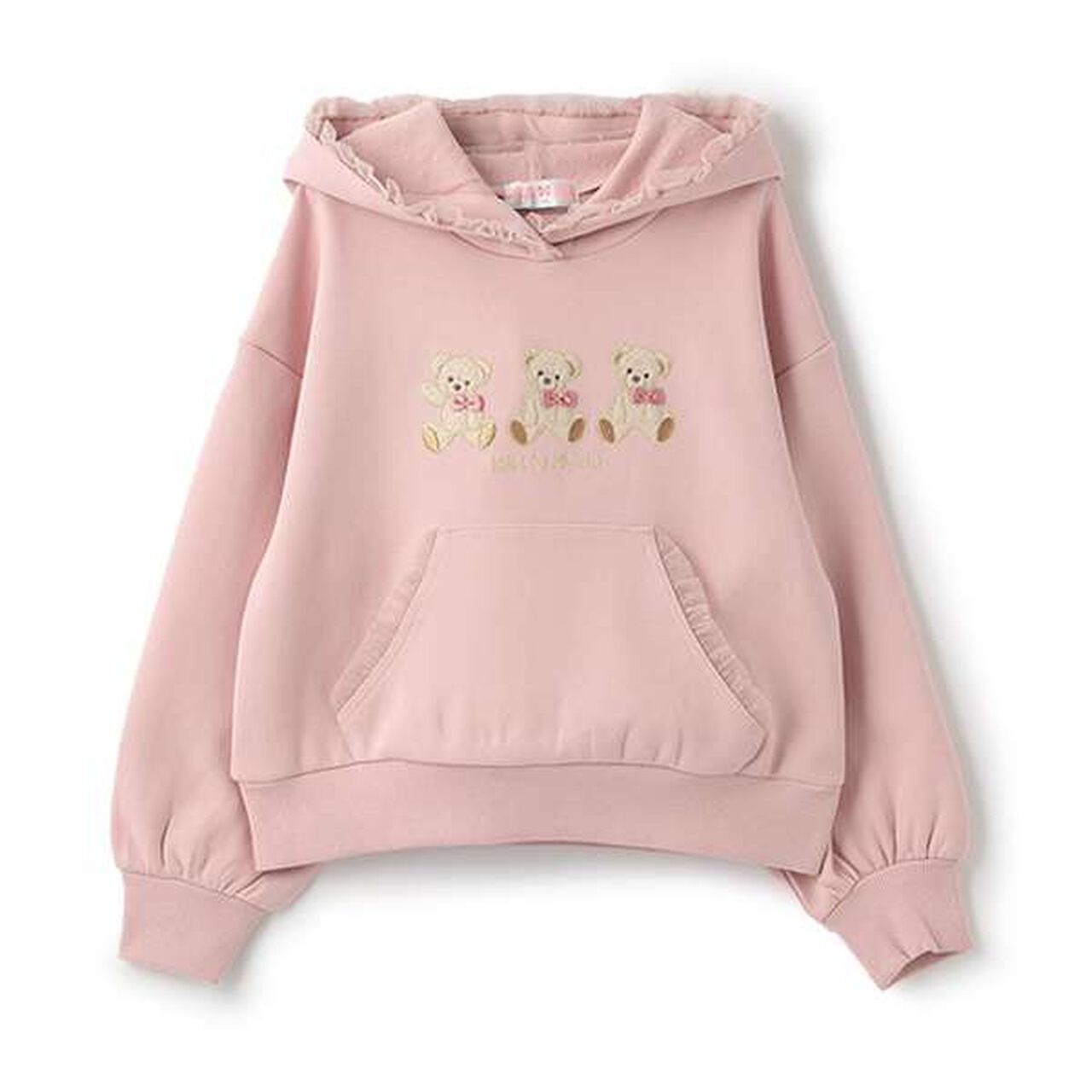 Bear Appliqu&eacute; Hoodie,Ivory, large image number 9