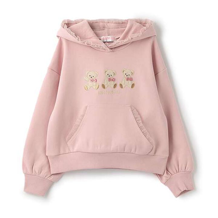 Bear Appliqu&eacute; Hoodie,Ivory, medium image number 9