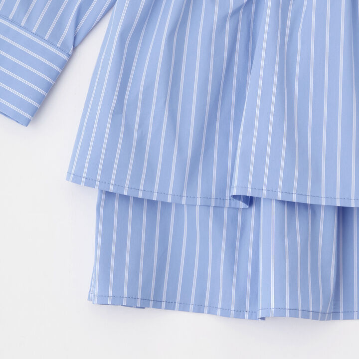 [AMI] Lightweight French Terry Vest × Peplum Shirt Dress,Navy, medium image number 9