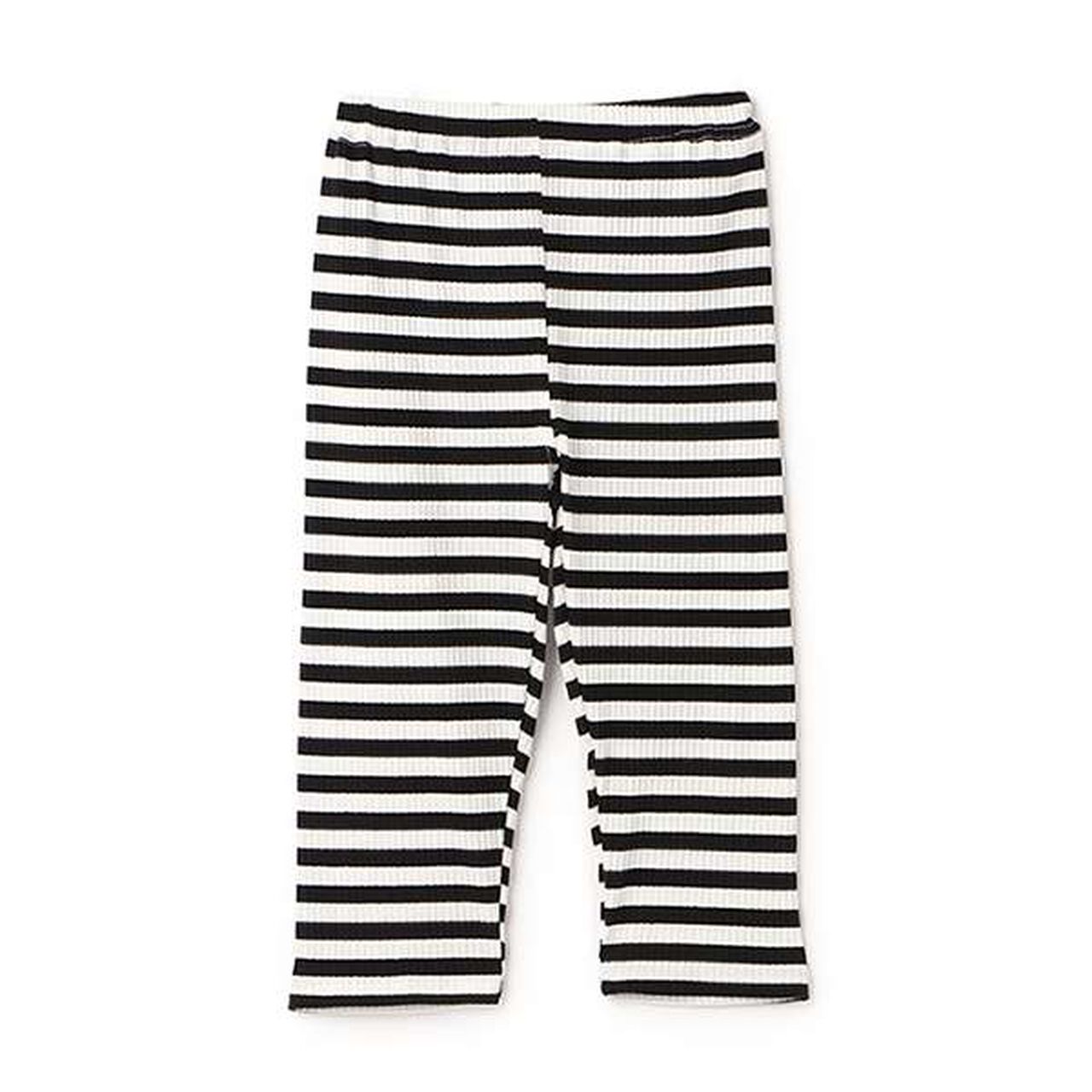 [365D.] Anti-Stain Stripe Pattern Ribbed 7/8 Leggings,Black, large image number 14