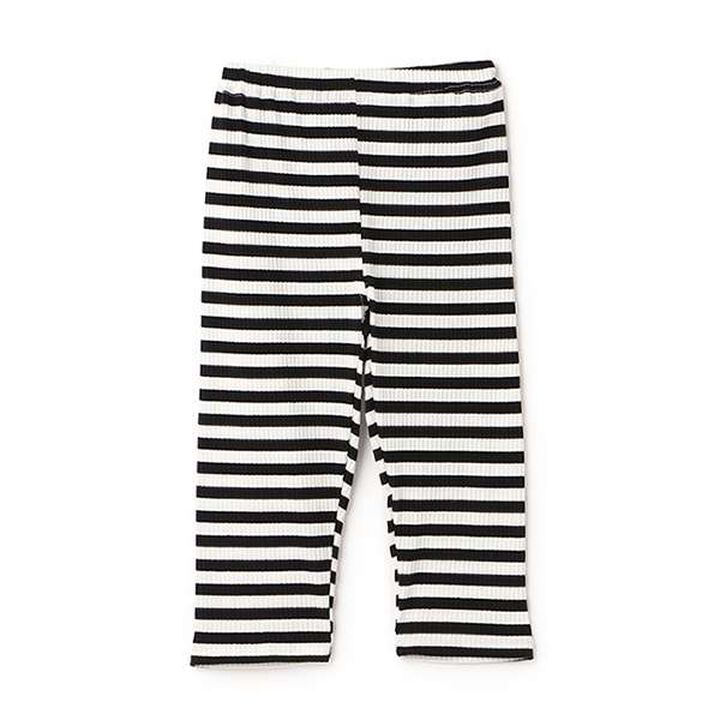 [365D.] Anti-Stain Stripe Pattern Ribbed 7/8 Leggings,Black, medium image number 14