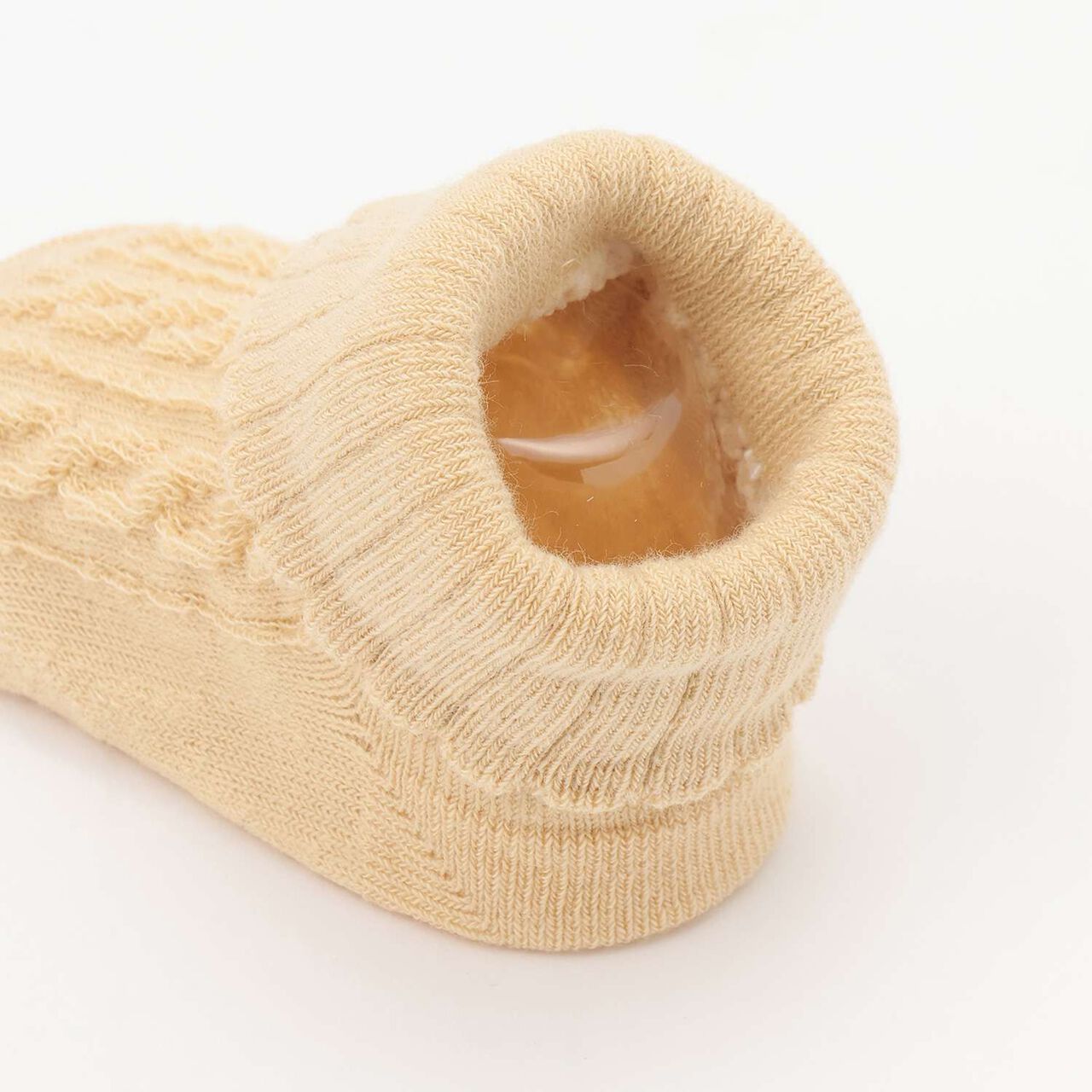 Cable Cup Socks,Yellow, large image number 2