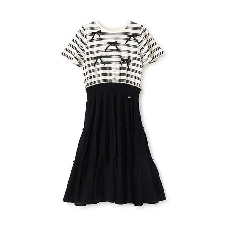 Ribbon & Tiered Docking Dress,Blue, medium image number 9