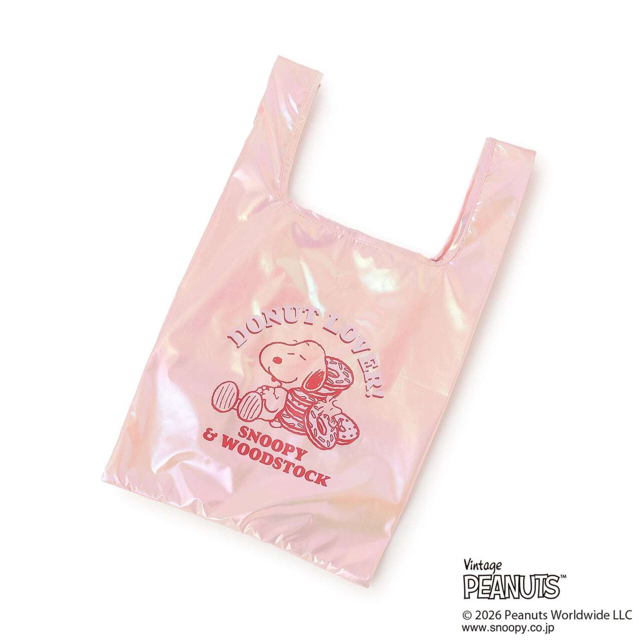 [SNOOPY] Metallic Tote Bag,Pink, large image number 0