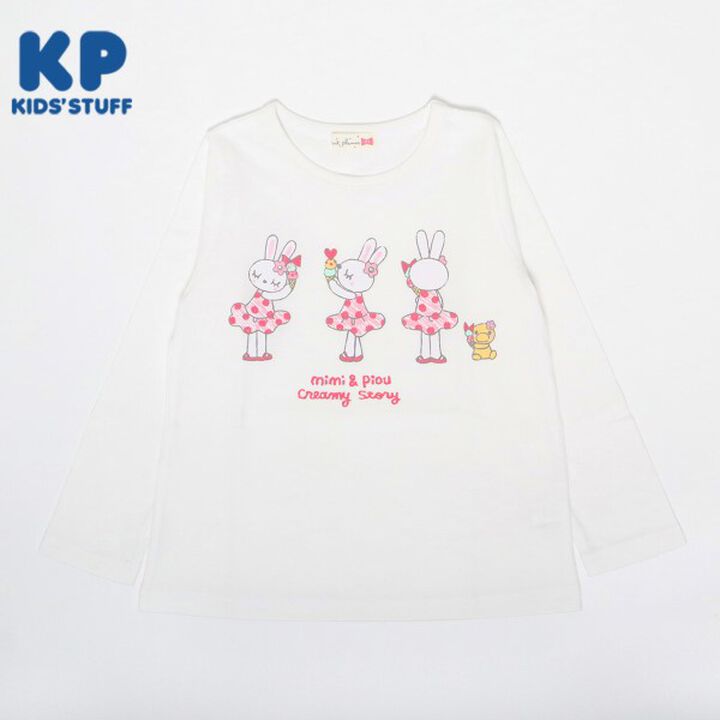 KP Ice Rabbit Print Long-Sleeve T-Shirt [100-160],Navy, medium image number 15
