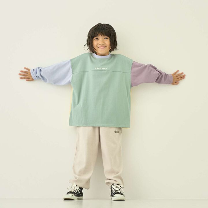 [Muteki T] Long-Sleeve T-Shirt with Name Tag Slot for Kids (Boys & Girls),Milky white, medium image number 6