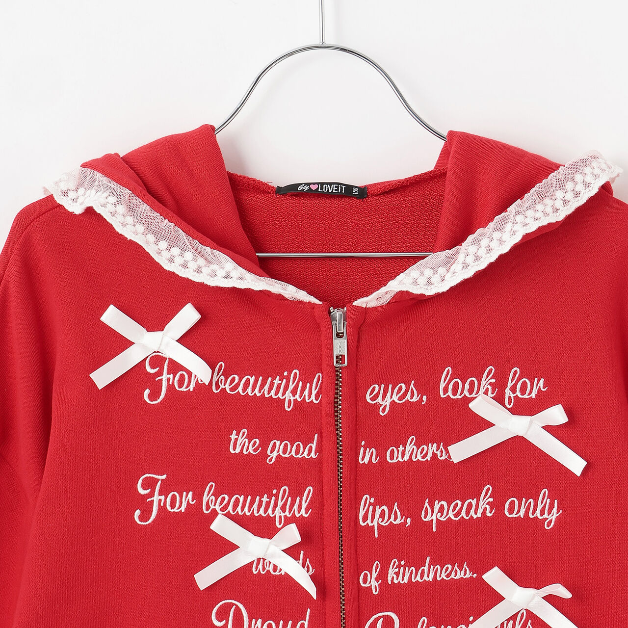 Lace Point Hoodie,Medium gray, large image number 7