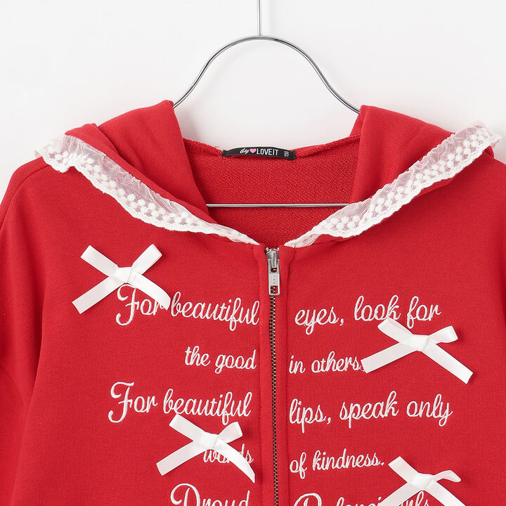 Lace Point Hoodie,Medium gray, medium image number 7