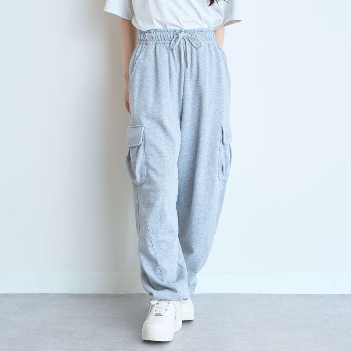 [LTXC - 100% Cotton] Cargo Curve Sweatpants,Top gray, medium image number 2