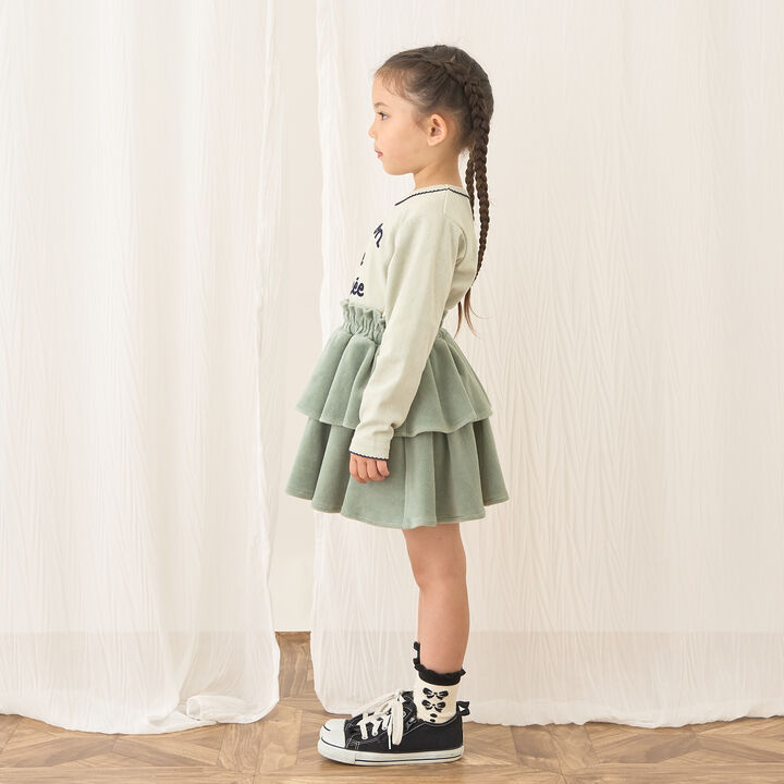 Plush Velour Coordinatable Tiered Skirt,Black, medium image number 25