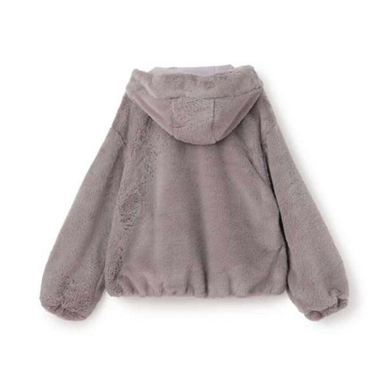 Fluffy Fleece Jacket,Ivory, large image number 4