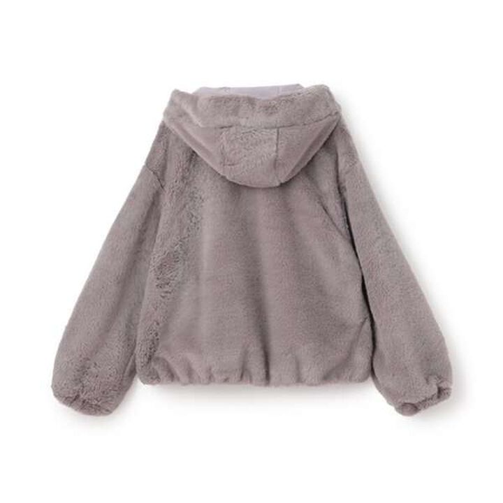 Fluffy Fleece Jacket,Ivory, medium image number 4