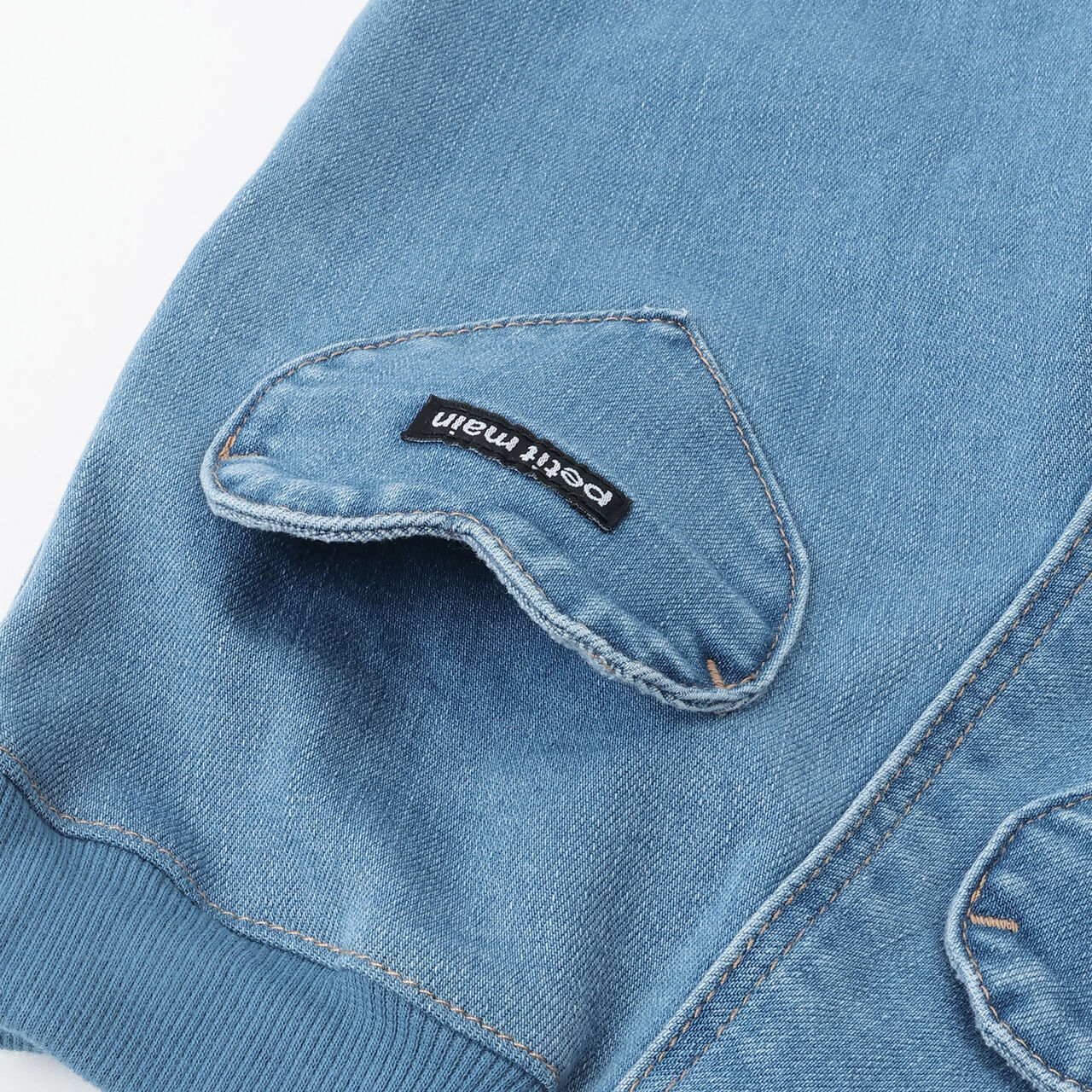 Wool Lined Denim Barrel Pants,Sax blue, large image number 12