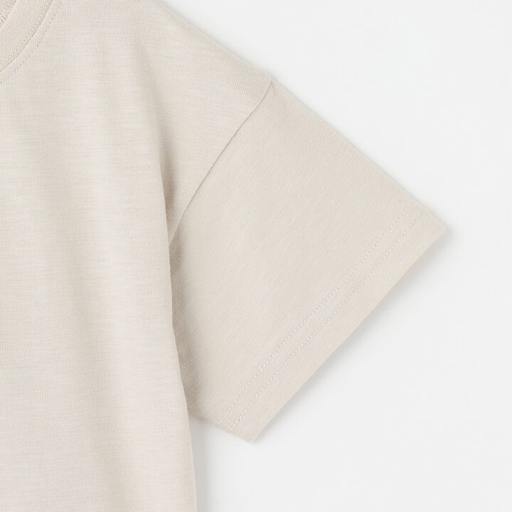 [Cool Touch] Back Appliqu&eacute; Short Sleeve T-Shirt,Beige, medium image number 15