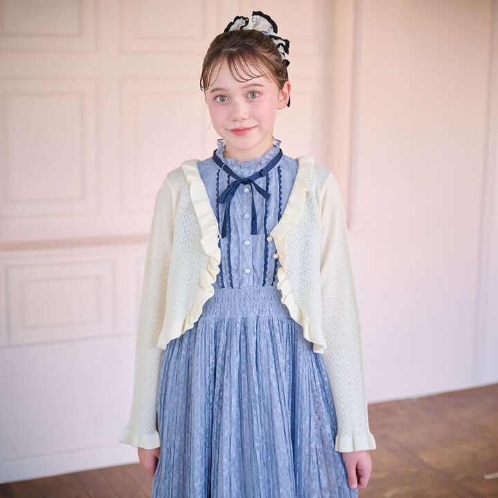 [Restock] Assorted Fabric Pleated One-Piece Dress♪,Light blue, medium image number 15