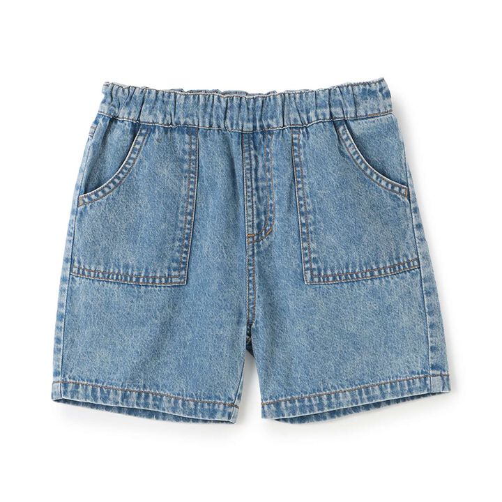 [Cool Touch] Bleached Denim Half Pants,, medium