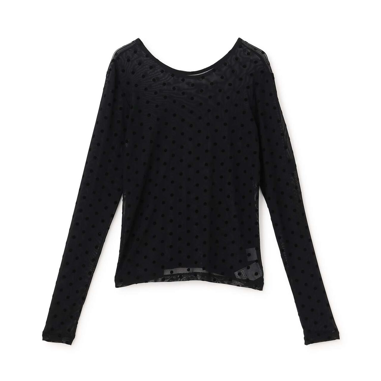 [Formal] 2-Way Sheer Dot Top,Black, large image number 9