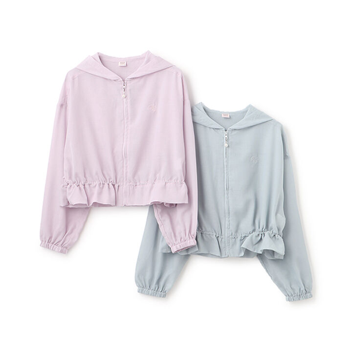 [Cool Touch UV Protection] Sheer Short Parka,Pink, medium image number 10