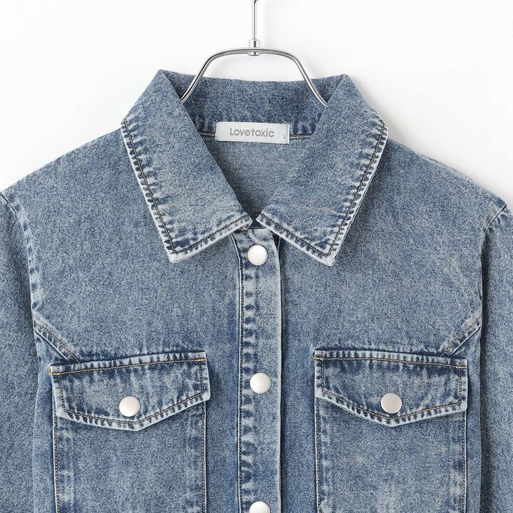 Denim Shirt Dress,Black, medium image number 7