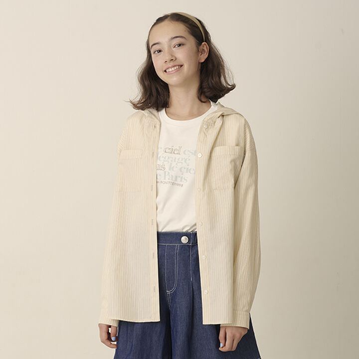 Long Sleeve Shirt Parka + Long Sleeve T-Shirt Set,Blue gray, medium image number 25