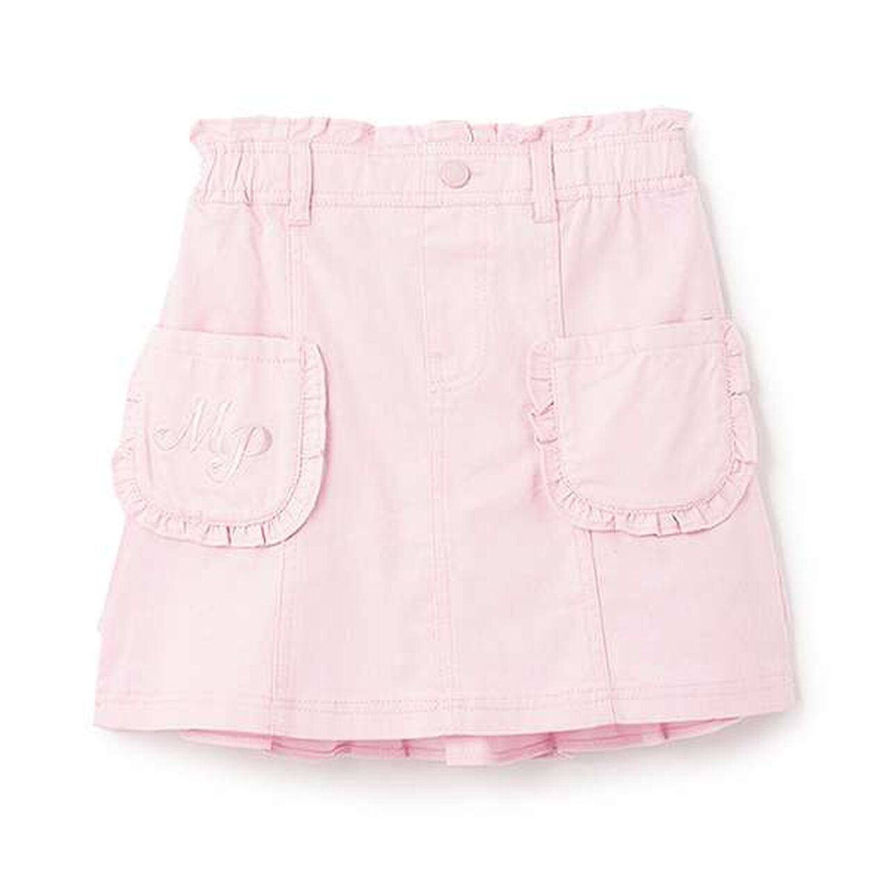 Back Frill A-Line Skirt,Sax blue, large image number 8