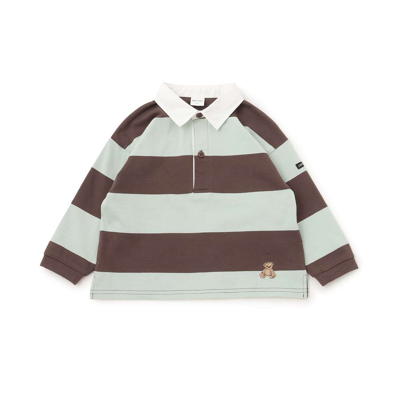 Link Stripe Pattern Rugby Long Sleeve T-Shirt,Navy, large image number 7