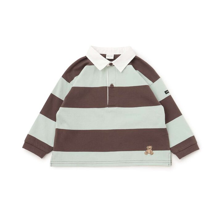 Link Stripe Pattern Rugby Long Sleeve T-Shirt,Navy, medium image number 7