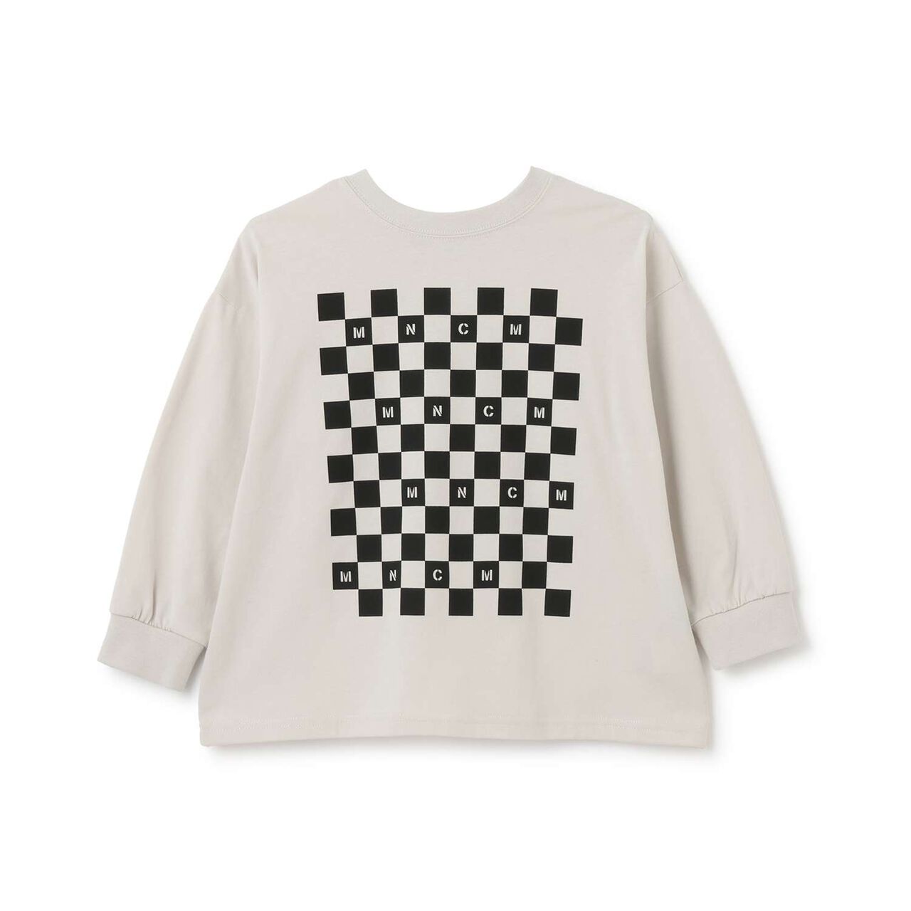 [Anti-Stain & Quick-Dry & Shape Retention] Checker Flag Printed T-Shirt [MNCM],Navy, large image number 1