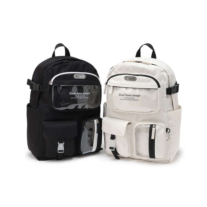 Casual Backpack with Charm,Black, medium image number 15