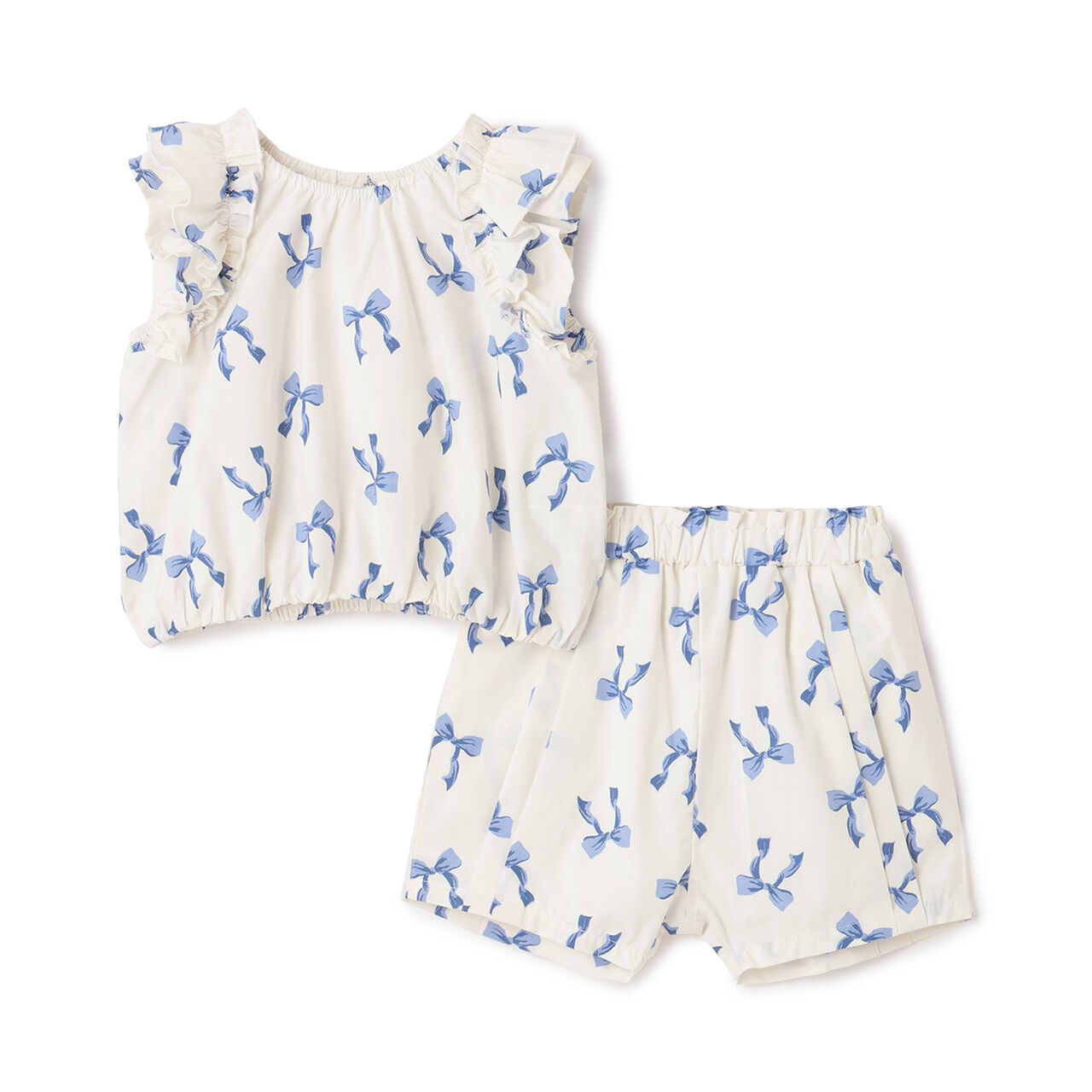 Link Ribbon All-Over Pattern Outfit Set,Pink, large image number 5