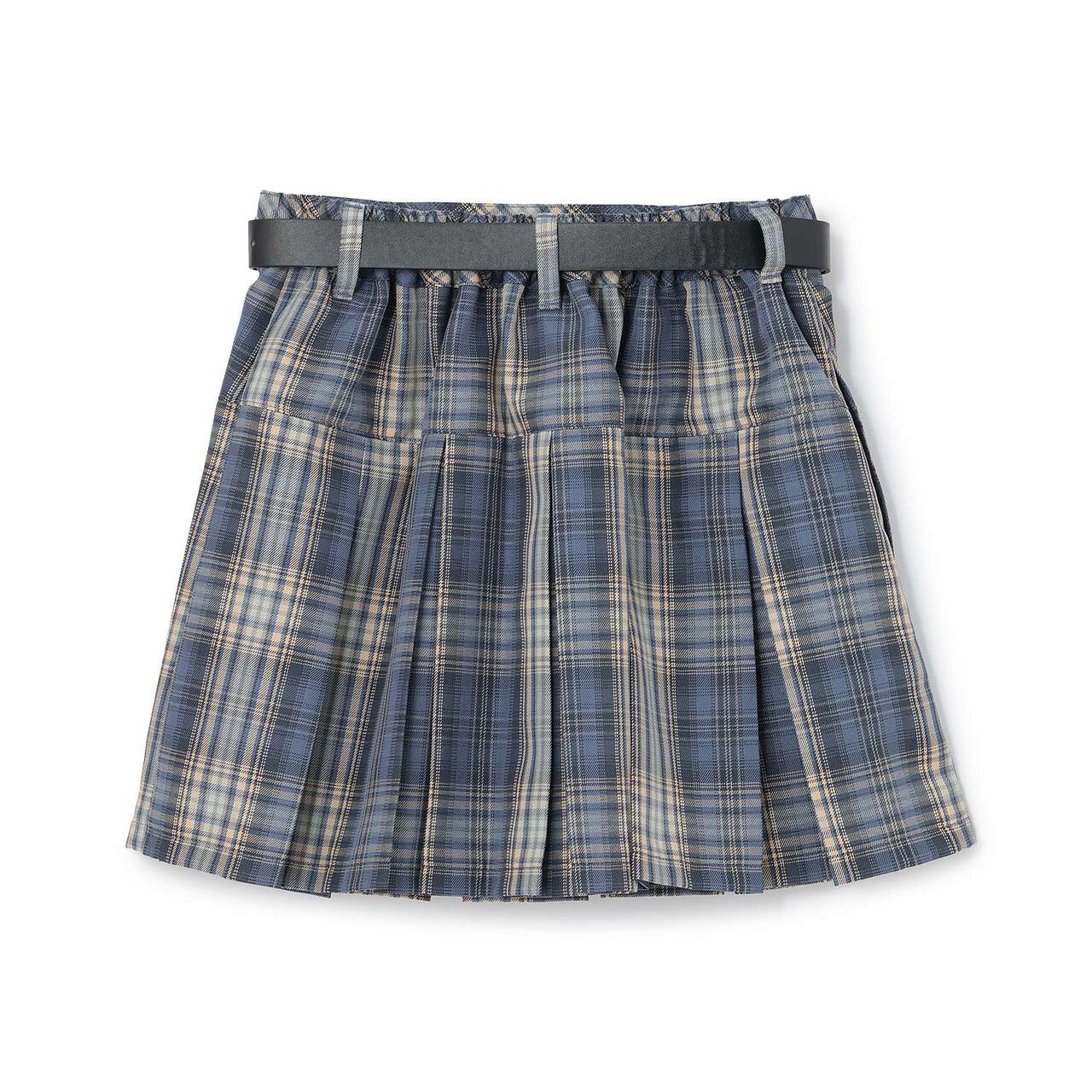 [Easy Care] Check Pleated Skirt with Belt,Pink, large image number 17