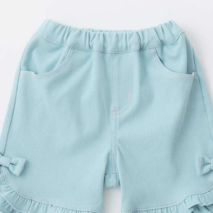 Rabbit Pocket Frill Half Pants,Light blue, medium image number 2