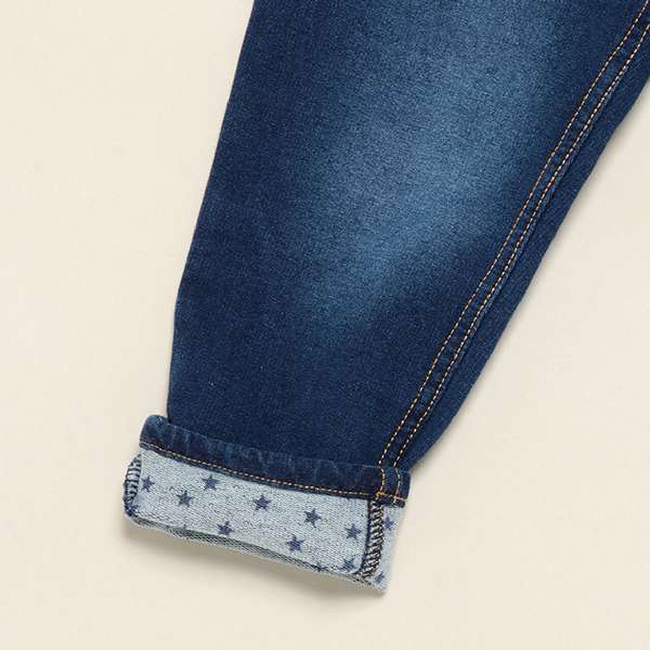 Knit Denim Skinny Pants,Navy, large image number 5