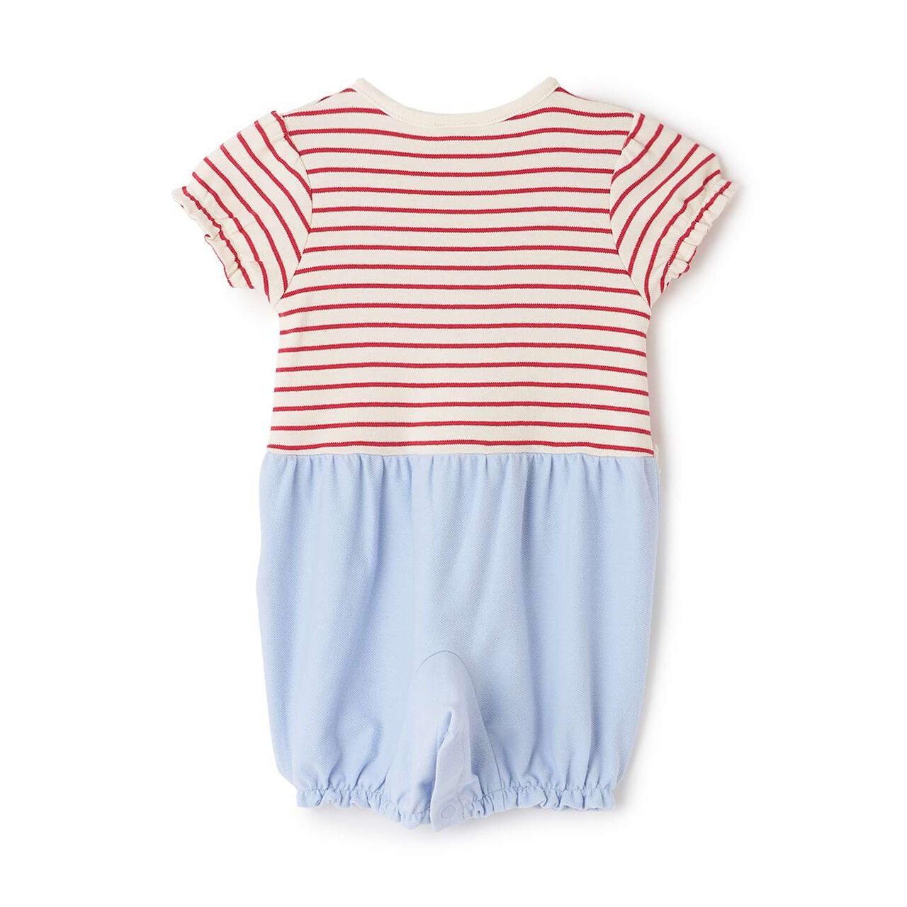 Stripe Pattern 2-Way All-in-One with Ribbon,Red, large image number 3