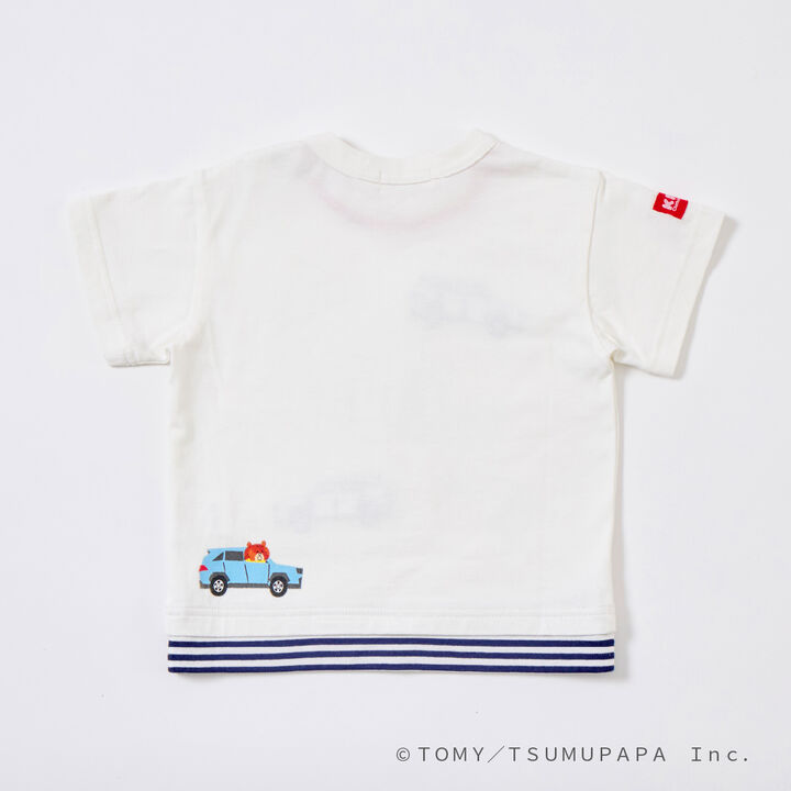 Tomica and Tom Car Appliqu&eacute; T-Shirt,Off white, medium image number 3