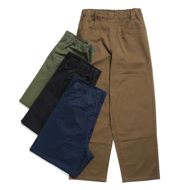 Stretch Twill Baggy Pants,Khaki, medium image number 4