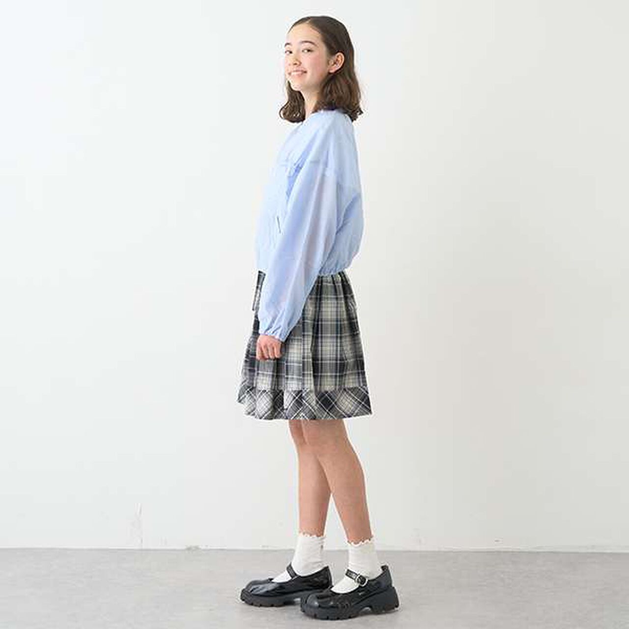 Ribbon Tulle Skirt,Black, large image number 17