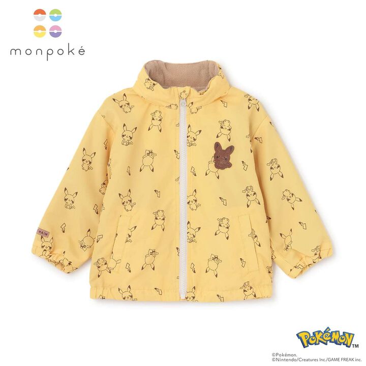 [Monpoke] Ear-Detail Windbreaker,Yellow, medium image number 0