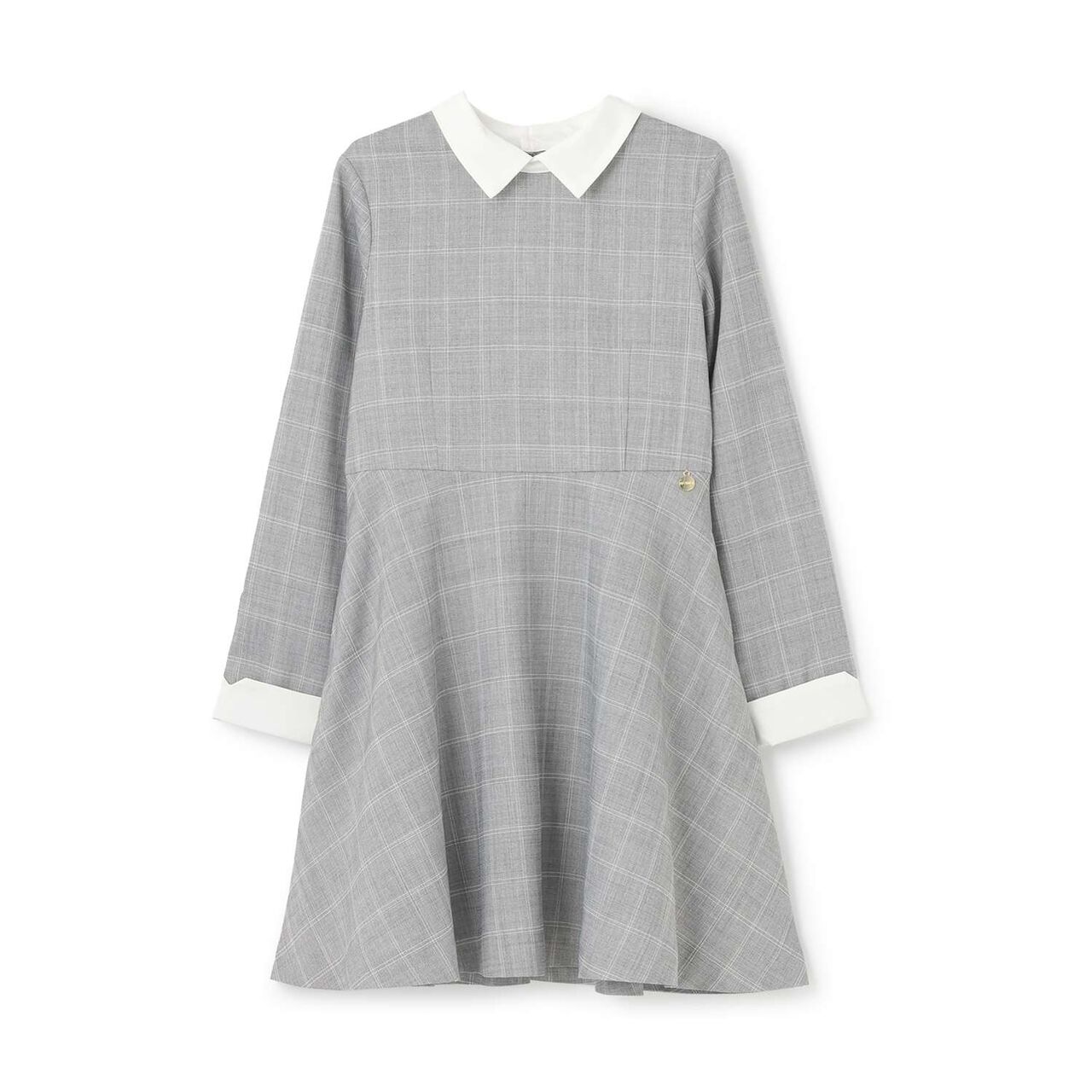 [Graduation Attire] Collared One-Piece Dress,Charcoal gray, large image number 7