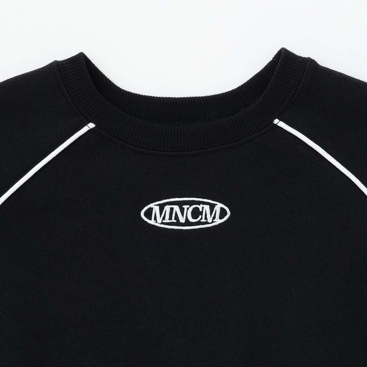 [MNCM] [Goodbye Pills Brushed Fleece] Raglan Piping Big Sweatshirt,Gray, medium image number 7