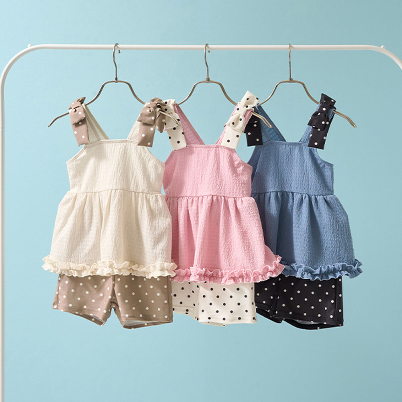 [SWIM] [UV Processing] Frill Round Hem Separates,Pink, large image number 1