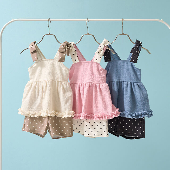 [SWIM] [UV Processing] Frill Round Hem Separates,Pink, medium image number 1