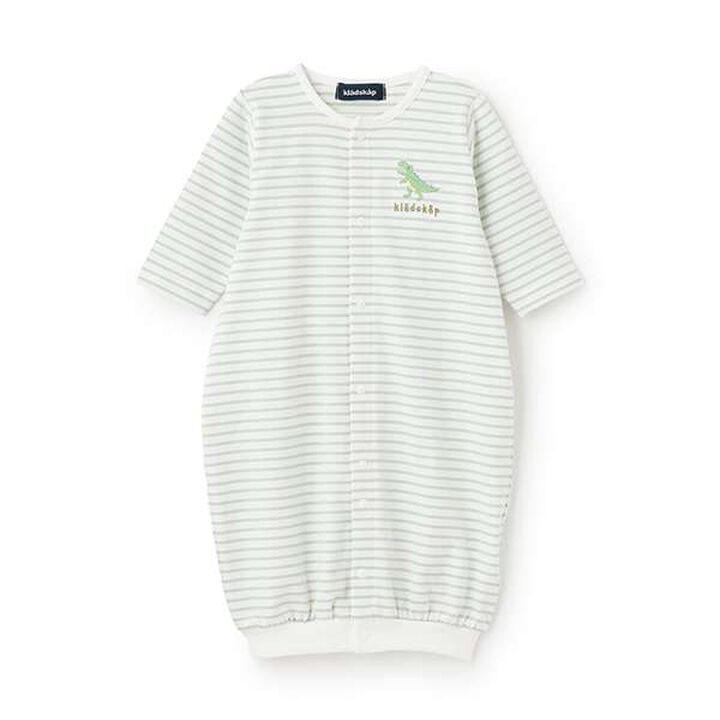 Animal Stripe Long-Sleeve 2-Way All-in-One,Mustard, medium image number 18