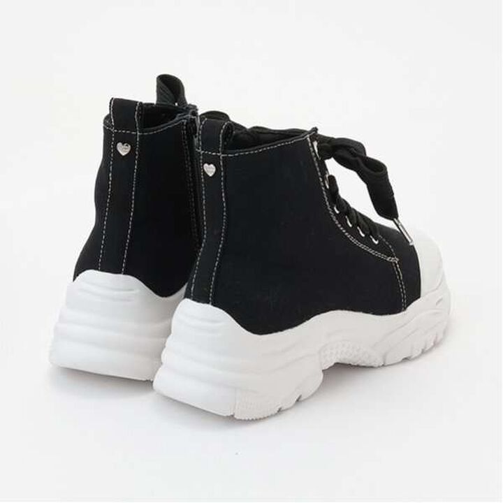 Platform High-Top Sneakers,Black, medium image number 1